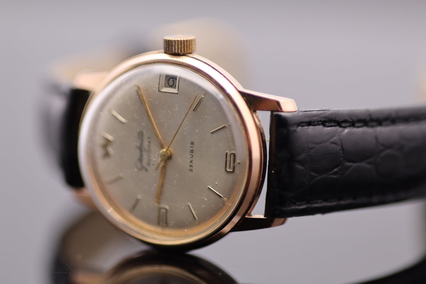 Glashütte Original Automatik Re. 86750 - 1964 - Stahl vergoldet