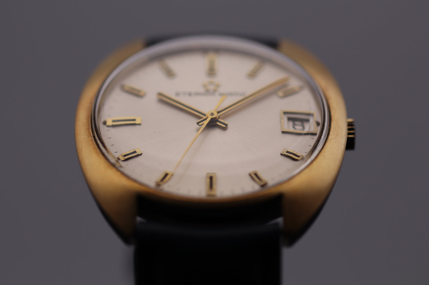 Eterna-Matic 349T - Vintage Handaufzug (Stahl/vergoldet, 39mm, 1979)