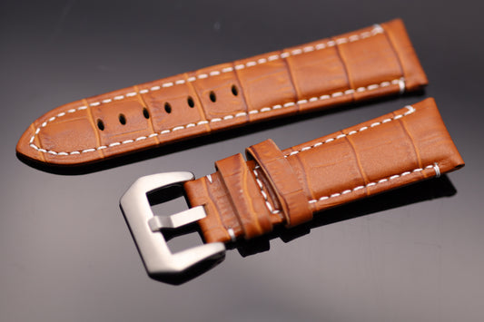 Uhrenarmband - Echtleder - Hellbraun/Cognac